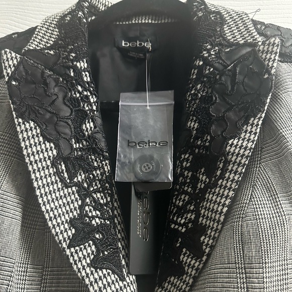 🆕 NWT BEBE DRITA HOUNDSTOOTH BLAZER SIZE 2 MRSP$229 - Picture 5 of 14